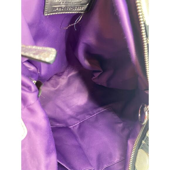 Coach Poppy op art Glam Signature Tote Bag Purse Black Gray Silver 13826 handbag - Picture 7 of 7